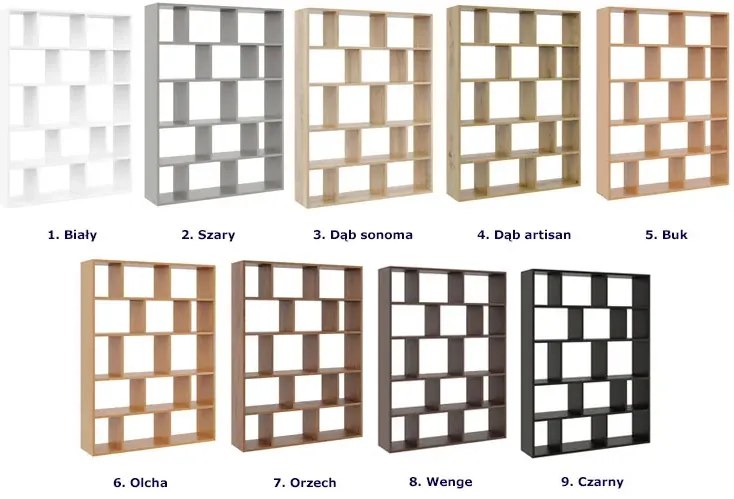 Czarny nowoczesny regał wiszący lub stojący S4-G82