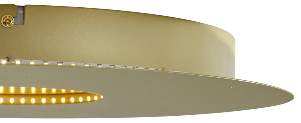 Nowoczesna lampa sufitowa złota 40 cm z LED z 3-stopniową regulacją ściemniania - Morning Nowoczesny Oswietlenie wewnetrzne