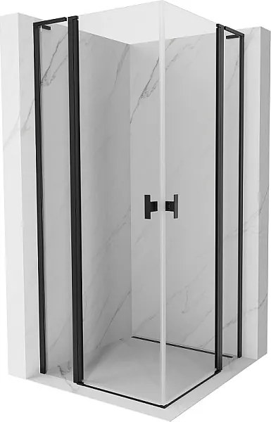 Mexen Mist L Duo kabina prysznicowa uchylna 95 x 95 cm, transparent, czarna - 8A4L-095-095-70-00