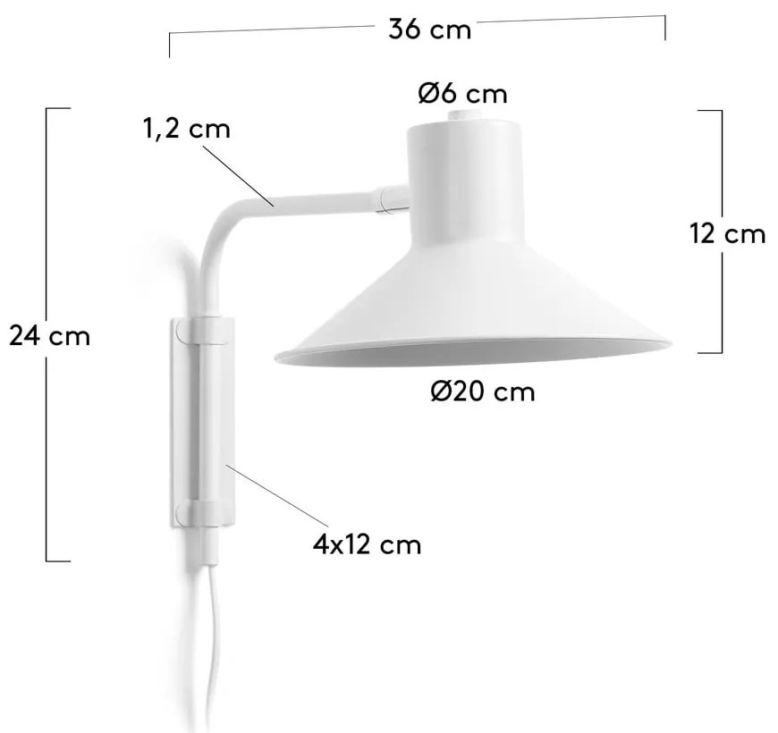 Biały kinkiet Aria – Kave Home
