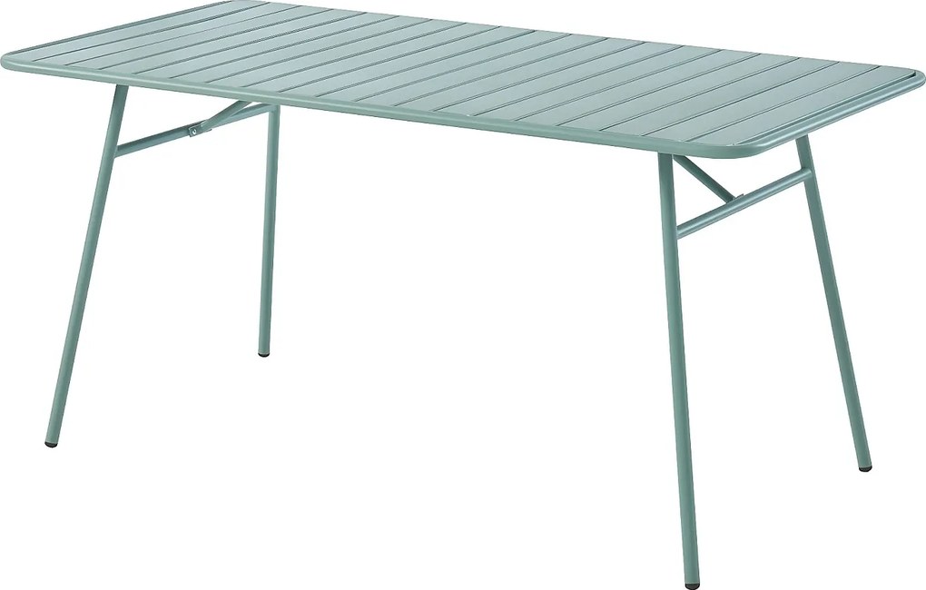 Stół ogrodowy  z metalu - Dł. 160 cm - szarozielony - MIRMANDE