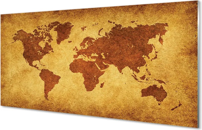 Panel nad Blat Kuchenny Stara Brązowa Mapa Świata