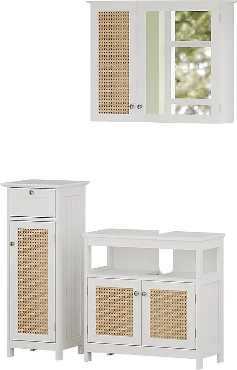 Zestaw mebli łazienkowych biały 60x30x60 rosario