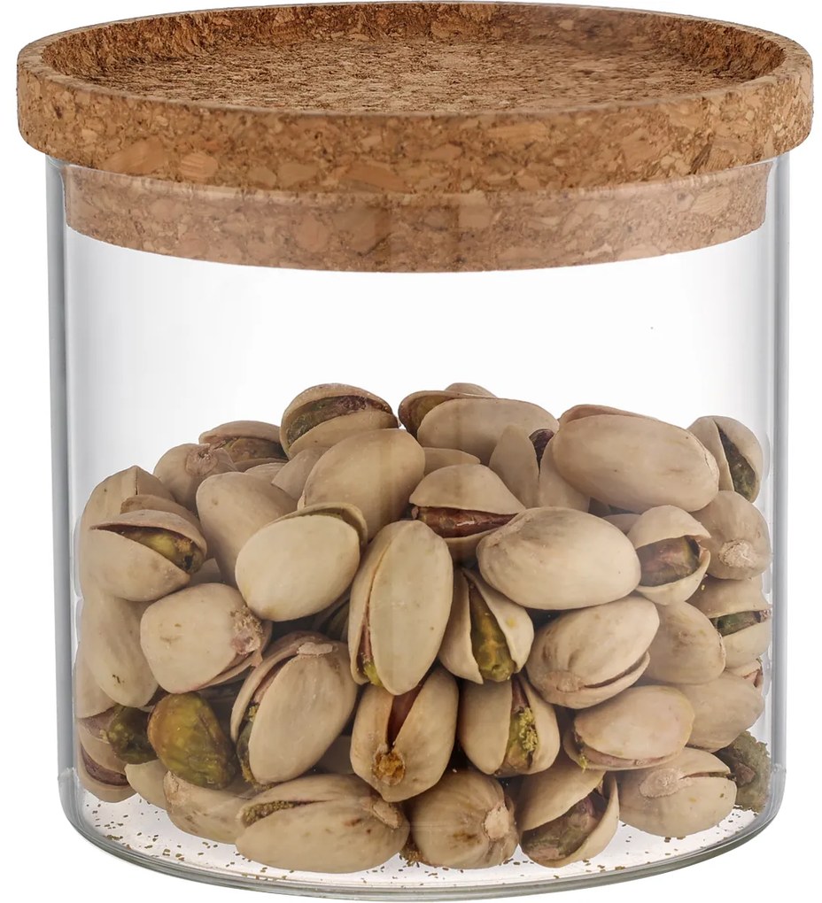 4Home Szklany pojemnik do żywności z pokrywką Cork, 450 ml, 450 ml