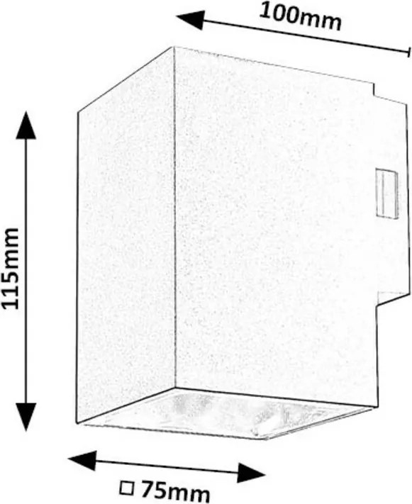 Rabalux 77156 zewnętrzna lampa ścienna LED Urfa, 9 W, IP65, czarny, 11,5 cm