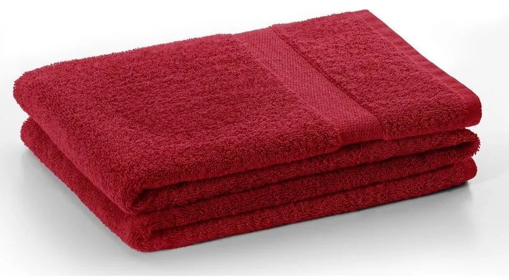 Czerwone bawełniane ręczniki zestaw 4 szt. frotte Marina – DecoKing