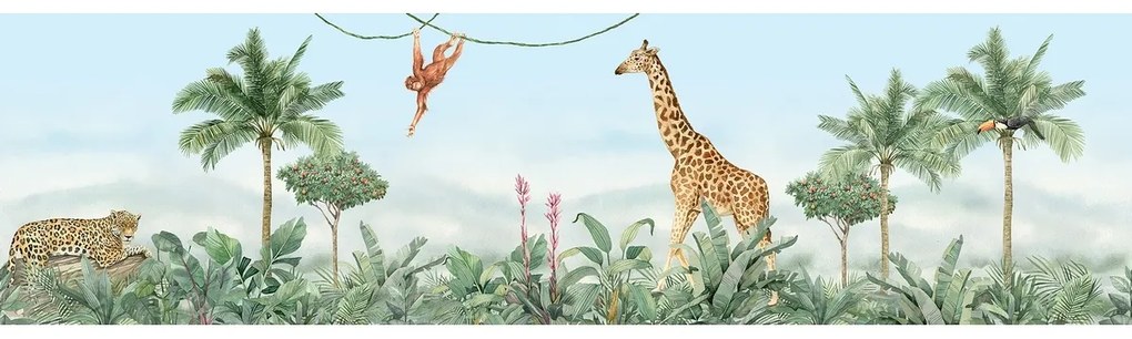 Dekoracyjny pas samoprzylepny Jungle 2, 500 x 13,8 cm
