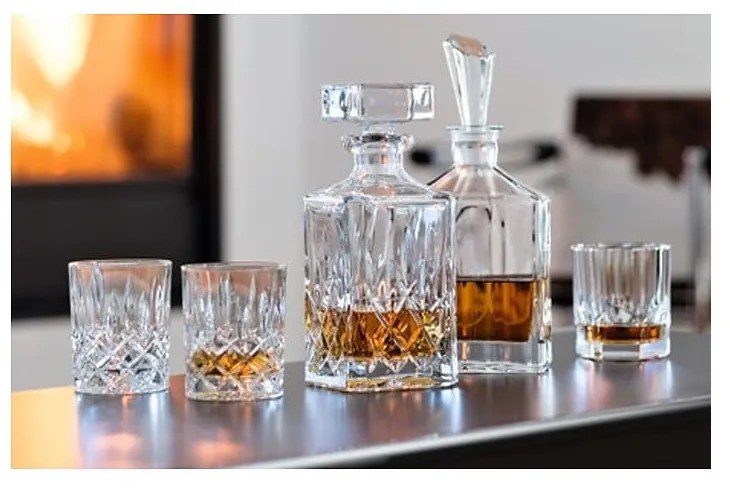 Zestaw karafki i 2 szklanek do whisky ze szkła kryształowego Nachtmann Aspen