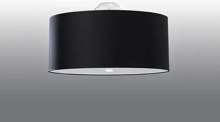Czarny okrągły nowoczesny plafon 70 cm - EX677 S9-R61