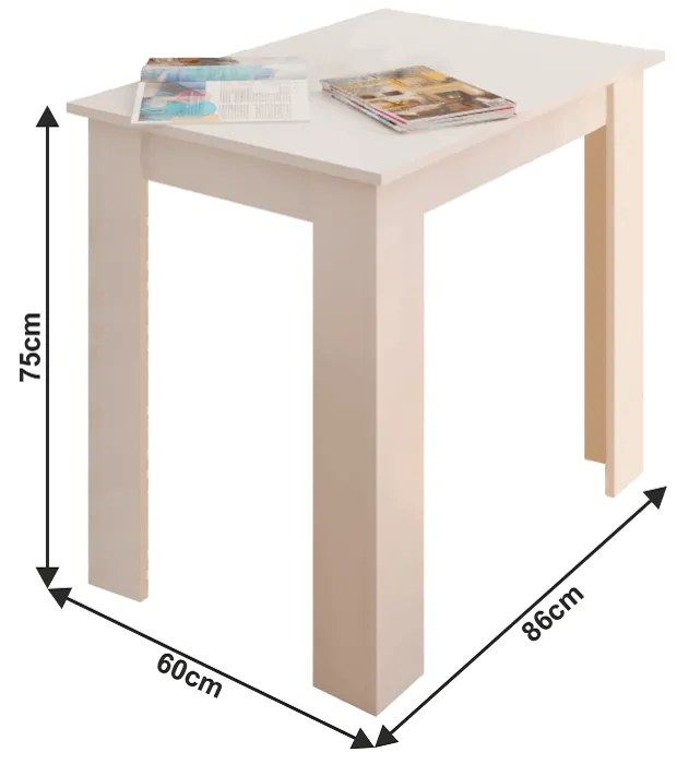 Stół jadalniany TARINIO, biały