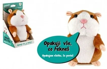 Teddies Chomik Mireczek powtarzający zdania, 18 cm, na baterie, 12 x 20 x 10 cm