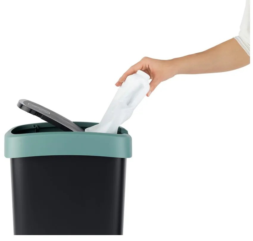 Kosz na śmieci z tworzywa sztucznego z recyklingu 50 L Twist − Rotho