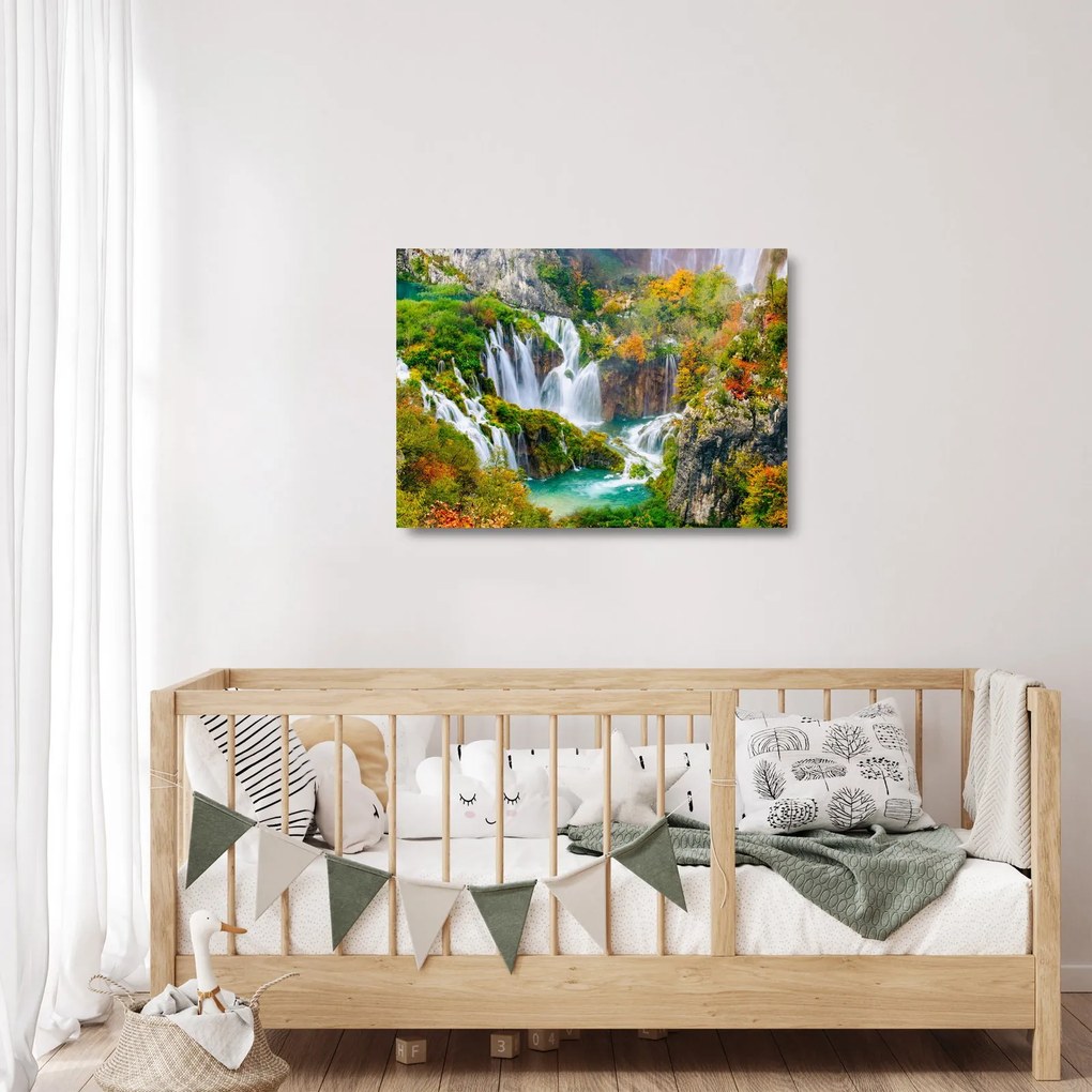 Obraz na szkle - Park Narodowy Jezior Plitwickich (70x50 cm)