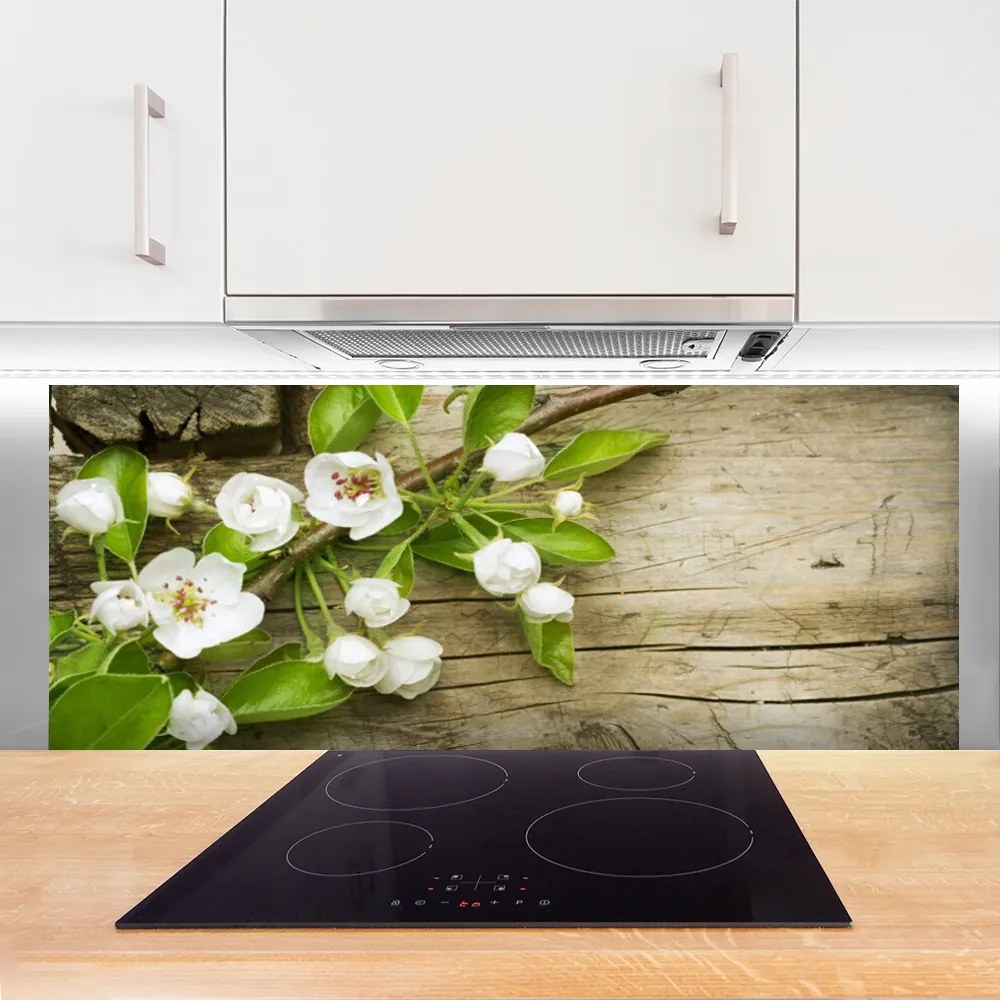 Szkło do Kuchni na Ścianę Pastelowa Kompozycja Roślinna