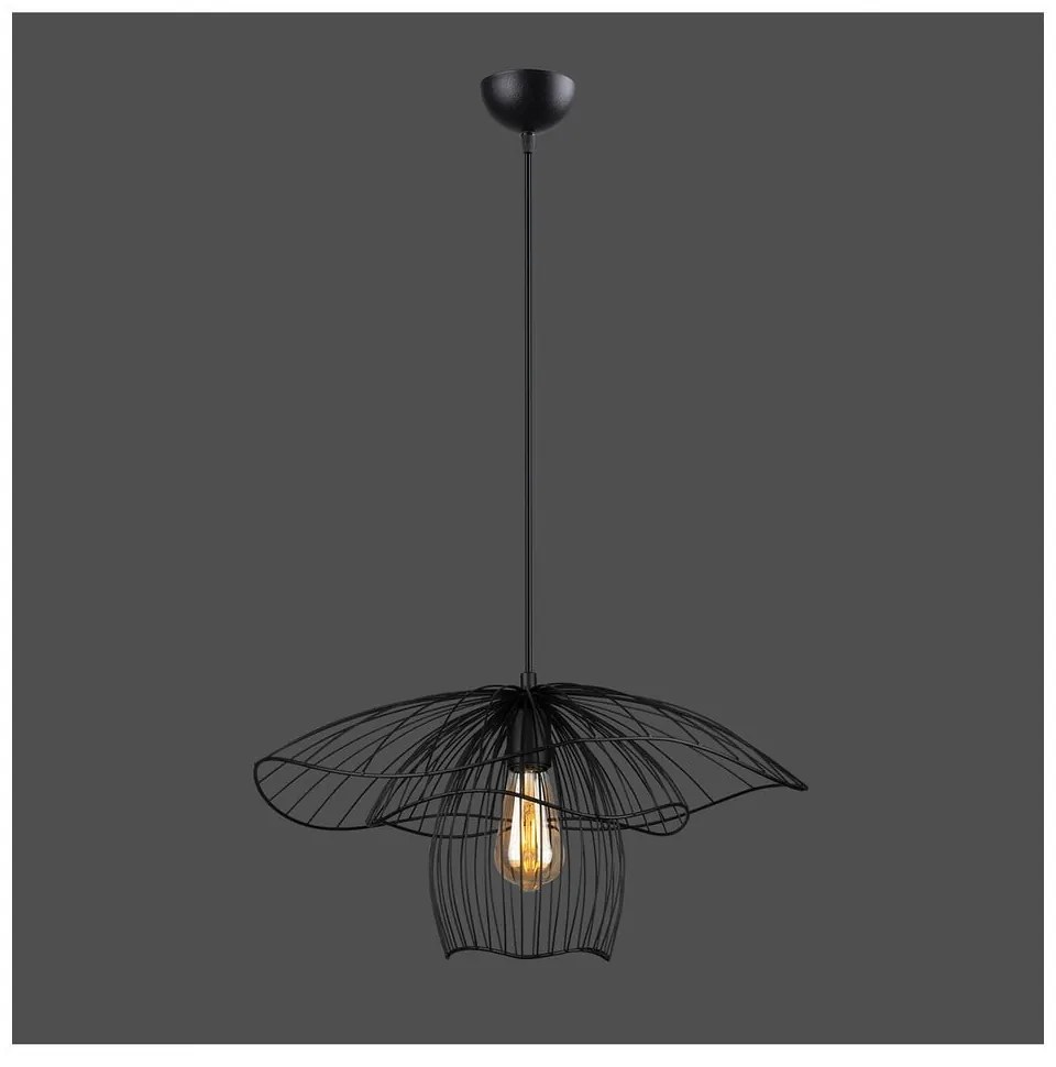 Czarna lampa wisząca Squid Lighting Root, wys. 123 cm