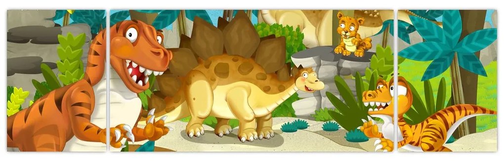 Obraz - Dinozaury (170x50 cm)