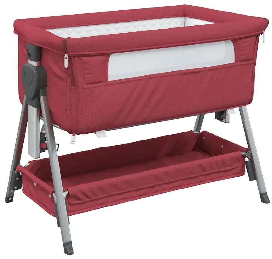 Czerwone przenośne łóżeczko niemowlęce G2-E81