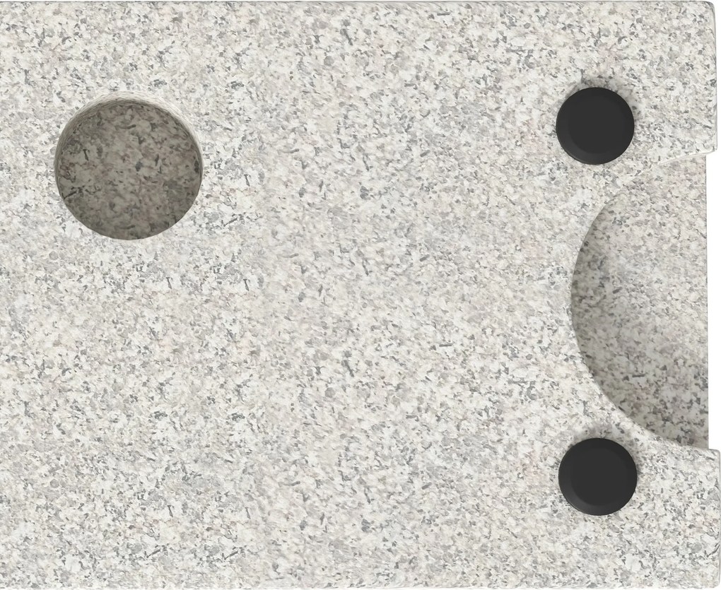 Outsunny Podstawa pod parasol 25 kg, stojak parasolowy z granitu, na maszty parasoli Ø32/38/48 mm, Szary