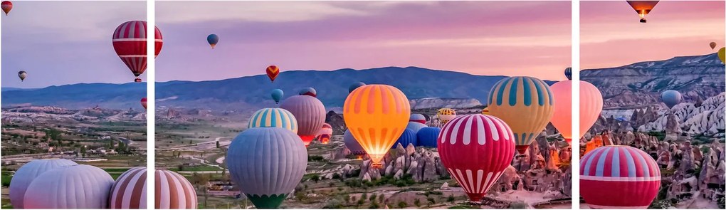 Obraz - Balony na ogrzane powietrze (170x50 cm)