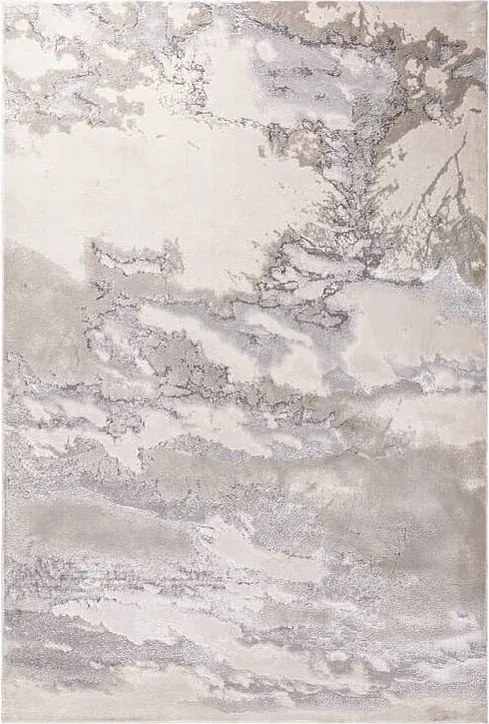 Dywan abstrakcyjny - 200x290cm - Srebrny, kremowy, szary - Aurora Cloud