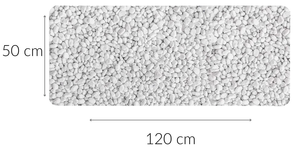 Podłużna mata łazienkowa ze wzorem, 50 x 120 cm