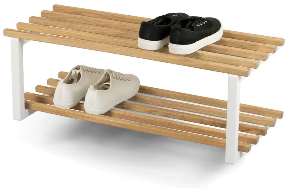 Biała/w naturalnym kolorze metalowa wisząca szafka na buty 71x26x34 cm Marco – Spinder Design