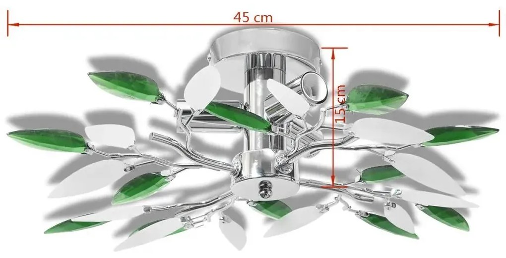 Zielona lampa sufitowa w stylu glamour - E974 S7-P85