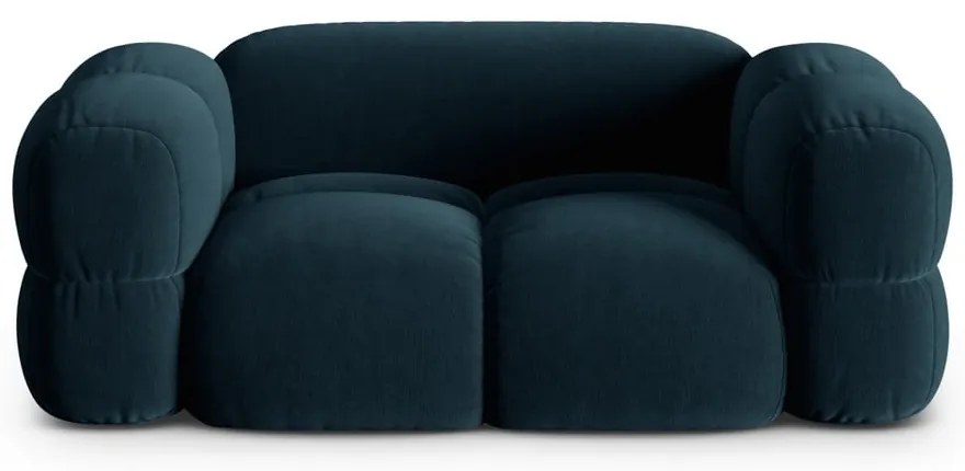 Ciemnoniebieska aksamitna sofa 180 cm Loretto – Cosmopolitan Design