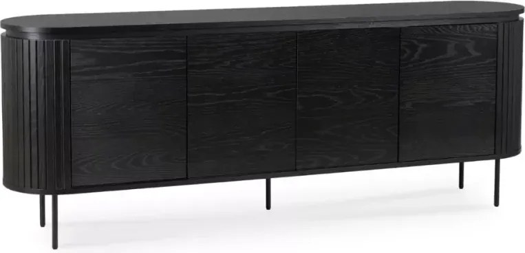 Komoda Estella 4-drzwiowa 200 cm – pojemna, nowoczesna z metalowymi nóżkami