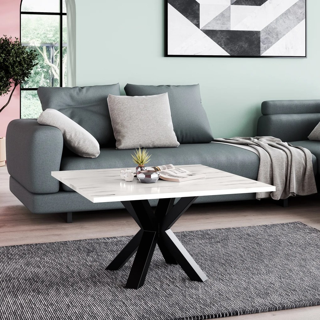 Kwadratowy stolik kawowy Noe z blatem 60x60 cm