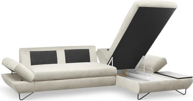 Narożnik LOFT z funkcją spania Regulowane zagłówki i podłokietniki Prawa strona Kronos 01