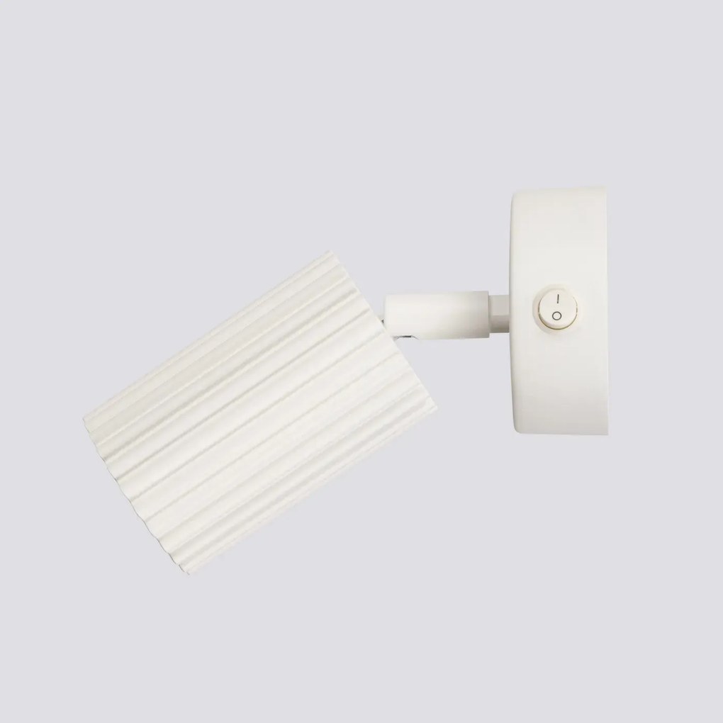 Kinkiet KARBON beżowy ryflowany z włącznikiem SOLLUX  LIGHTING