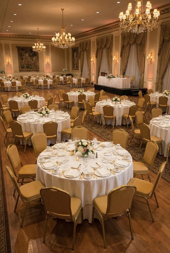 Złote sztaplowane stylowe krzesło do salonu F2-S12