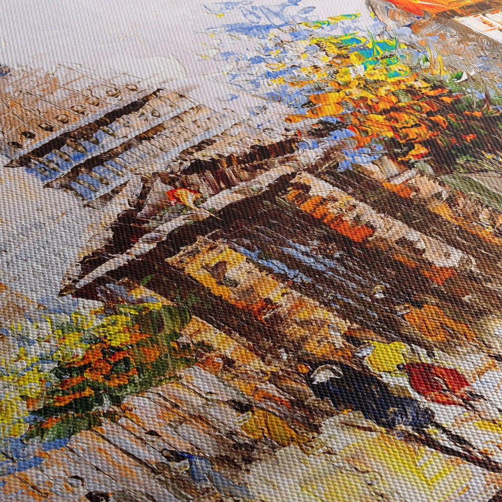 Obraz - Malowana miejska pamiątka (170x50 cm)