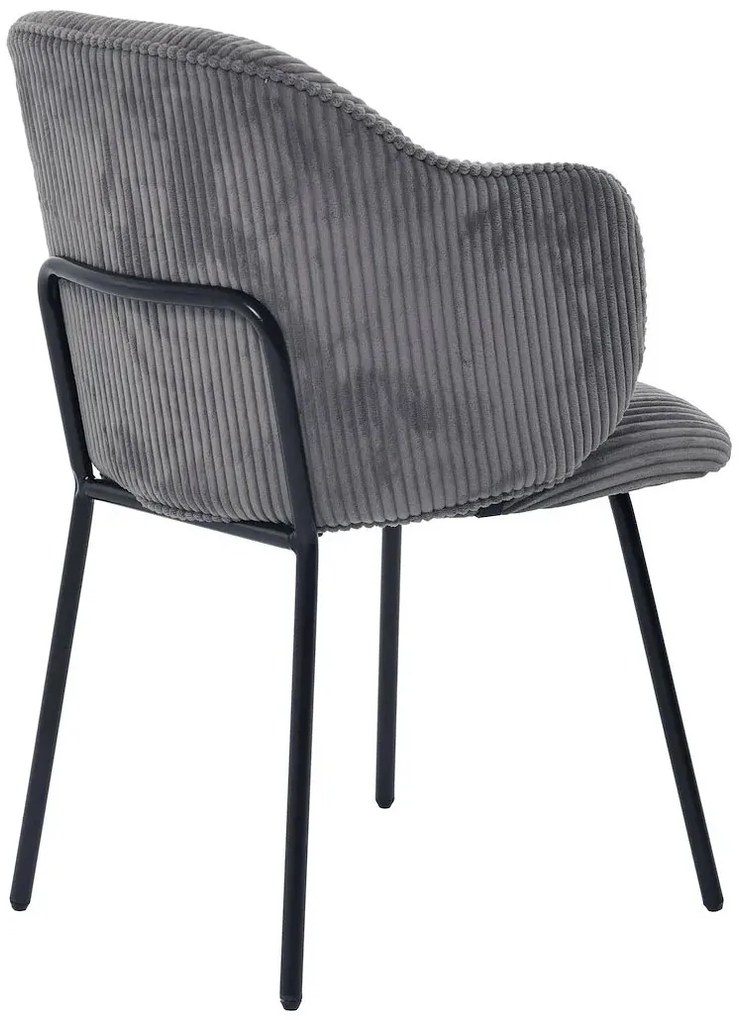 Szare sztruksowe krzesło tapicerowane W6-P42