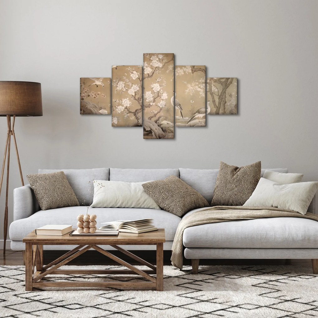 Obraz - Japoński krajobraz z kreskówki (125x70 cm)