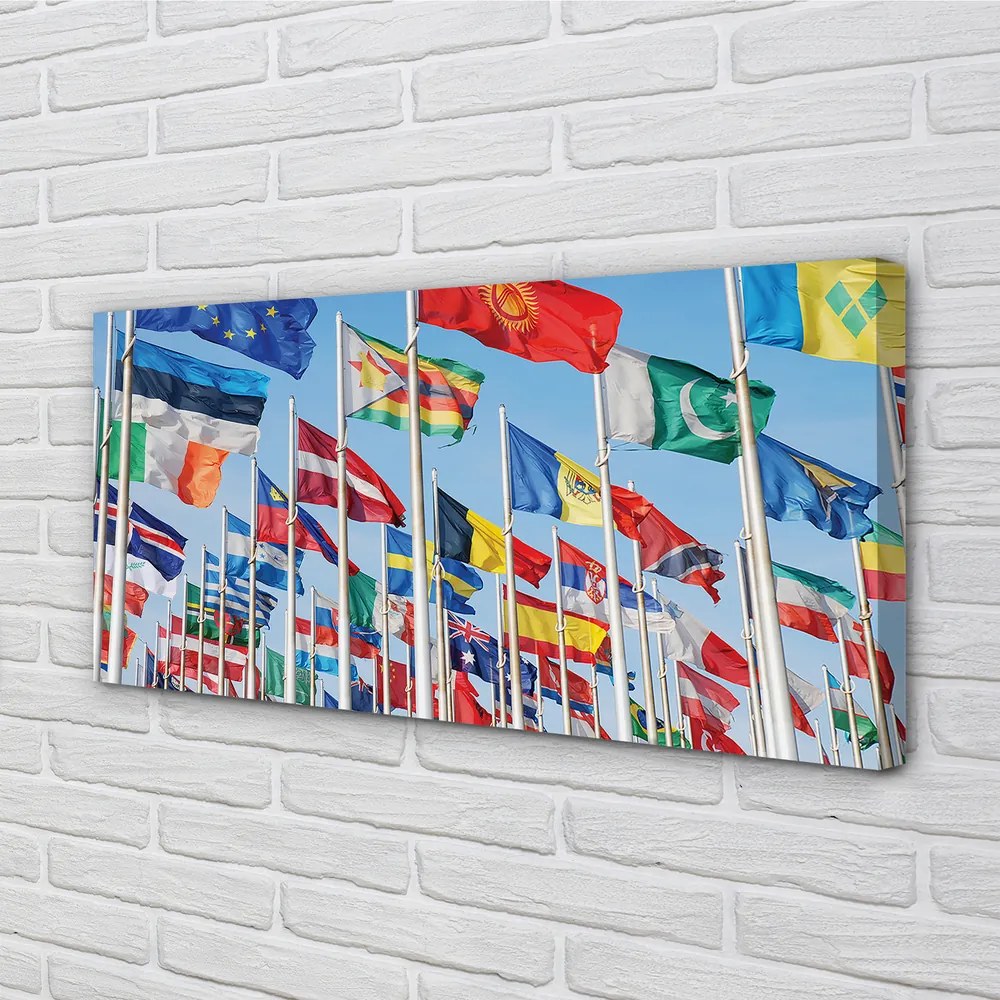 Duży obraz na płótnie Wiele Flag