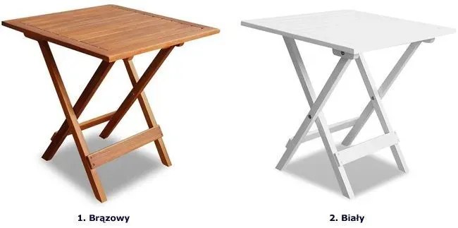 Biały drewniany stolik ogrodowy - Besta