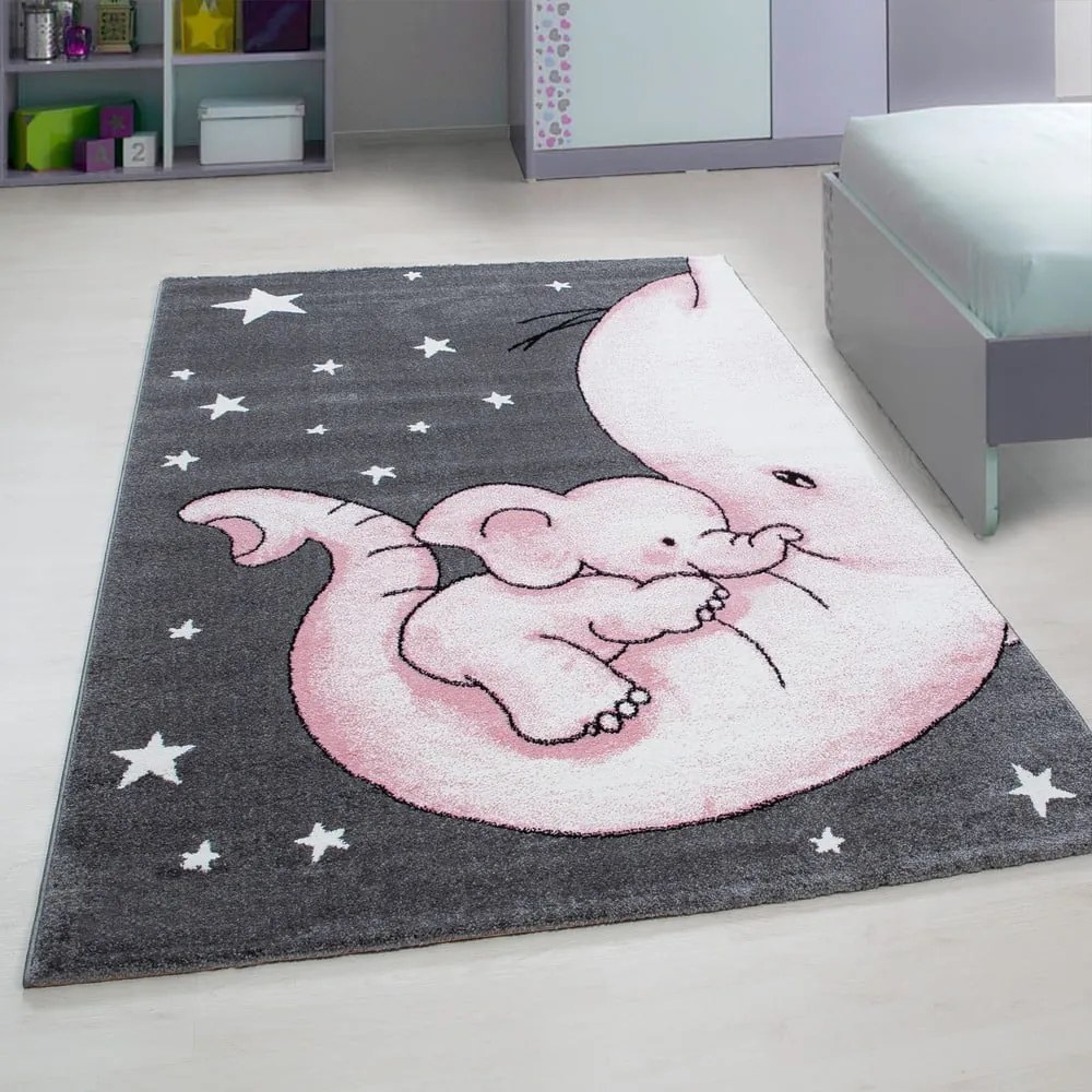 Różowo-szary dywan dziecięcy 80x150 cm Kids – Ayyildiz Carpets