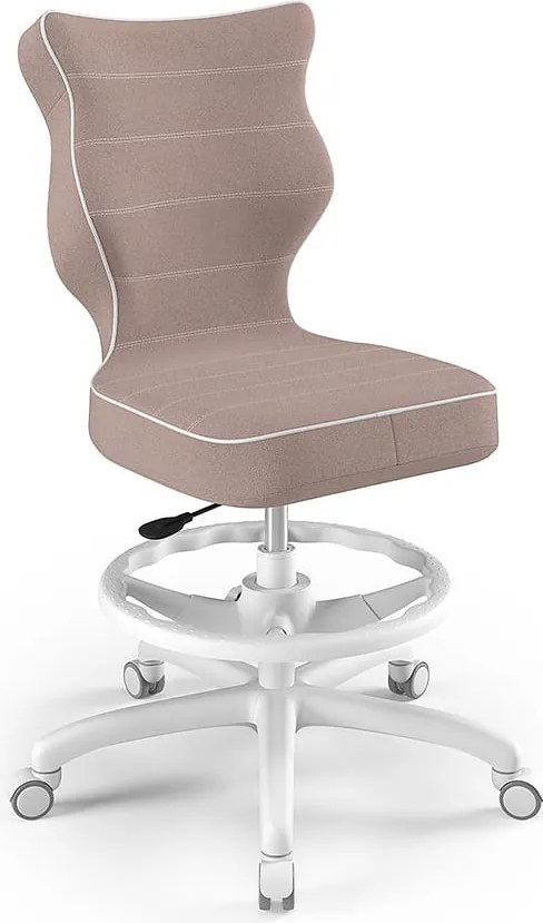 Ergonomiczne krzesło do biurka Petit White rozmiar 5 (146-176,5 cm) z podnóżkiem