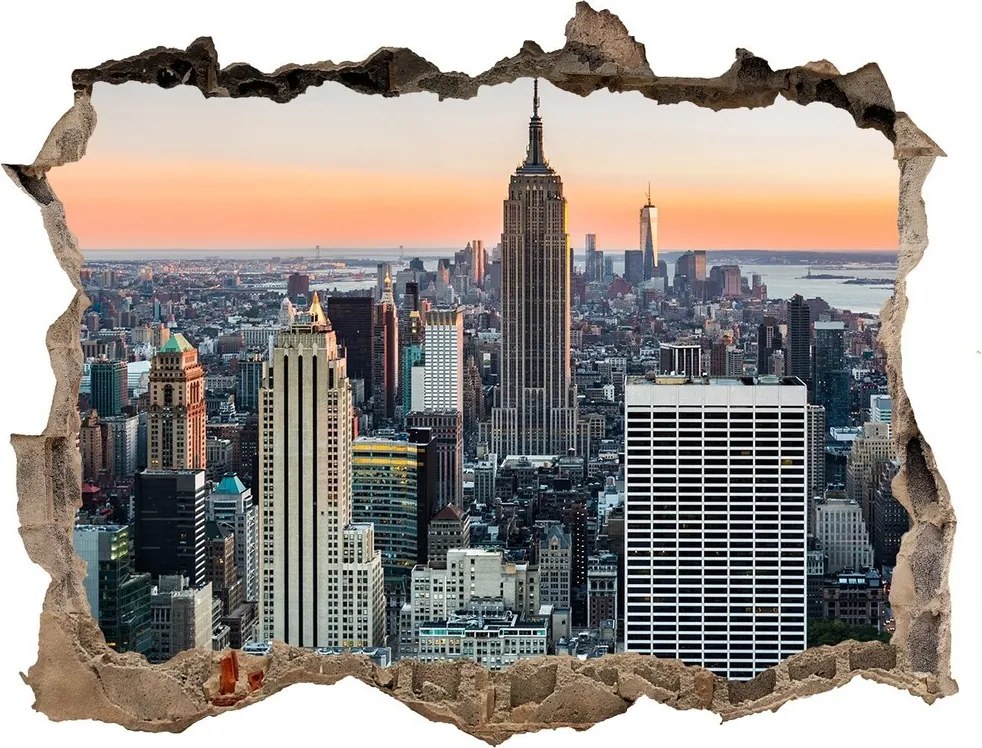 Fototapeta dziura na ścianę 3d Nowy Jork