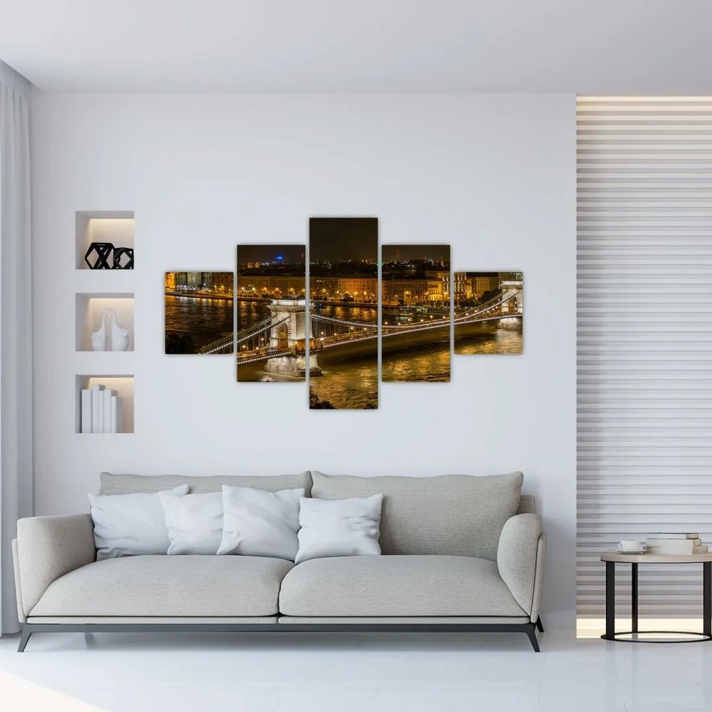 Obraz miasta nocą (125x70 cm)