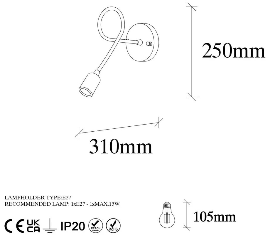 Czarny kinkiet Viraj – Opviq lights