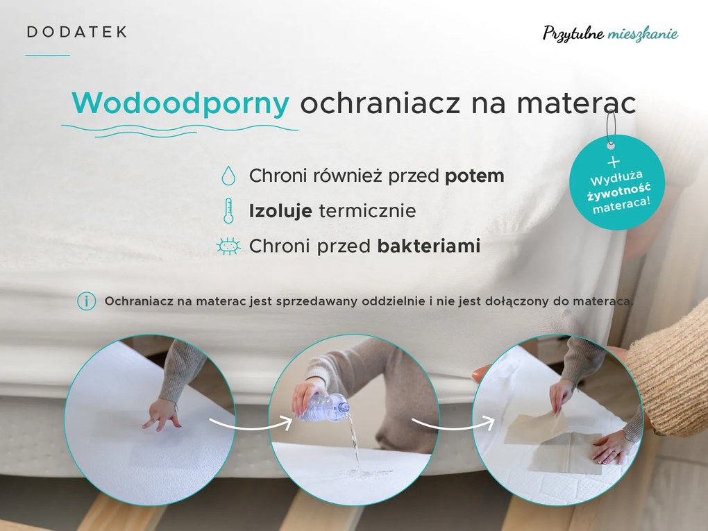 Mata kokosowa COCO MAXI 20 cm 160 x 200 cm Ochrona materaca: BEZ ochraniacz na materac