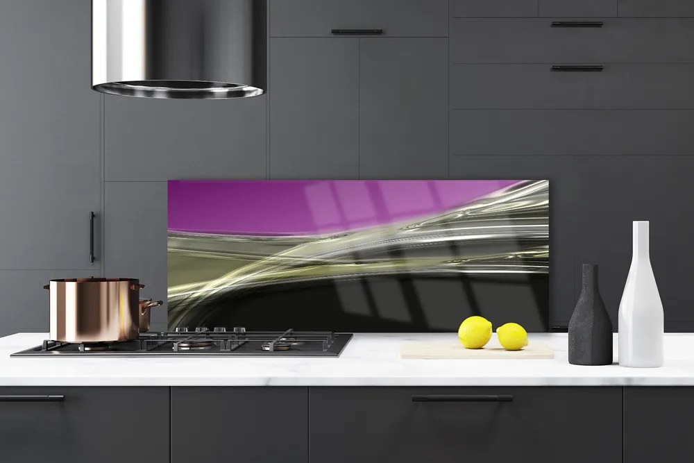 Szkło do Kuchni na Ścianę Złożona Geometria Przestrzeni