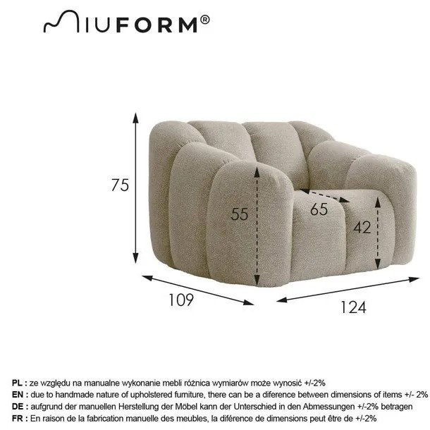 Szary fotel Shell – Miuform