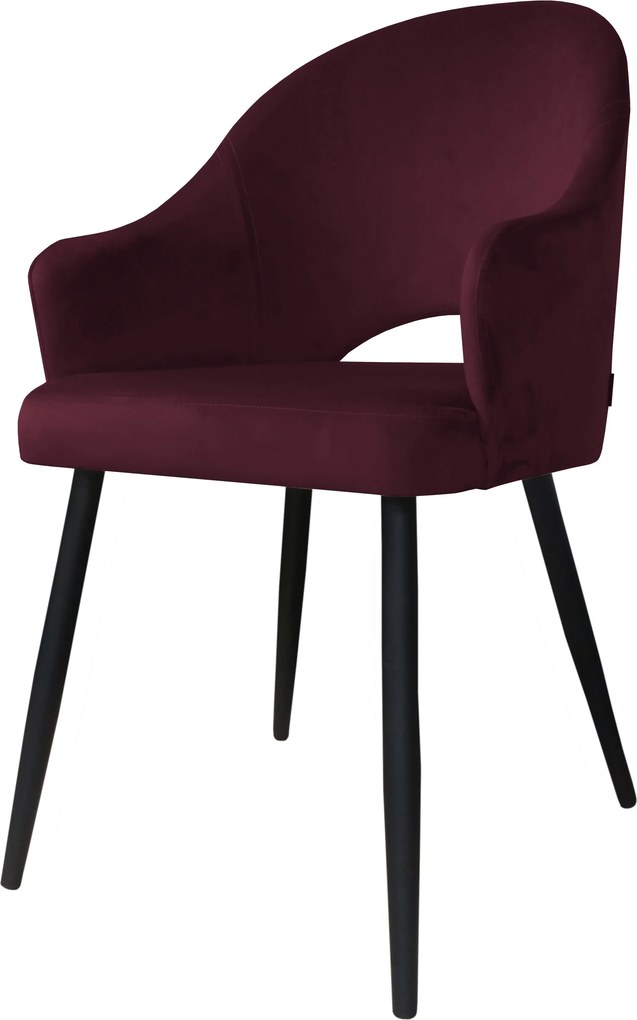 Krzesło Velvet tkanina Welur noga metalowa : Kolor nogi - Czarna stożek, Kolor tkaniny - VELVET - MG02, Typ siedziska - Siedzisko obrotowe 360°