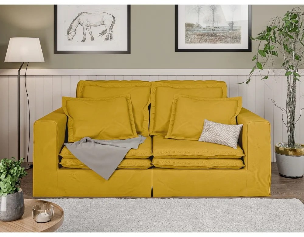 Żółta sofa 196 cm Nora – Ropez