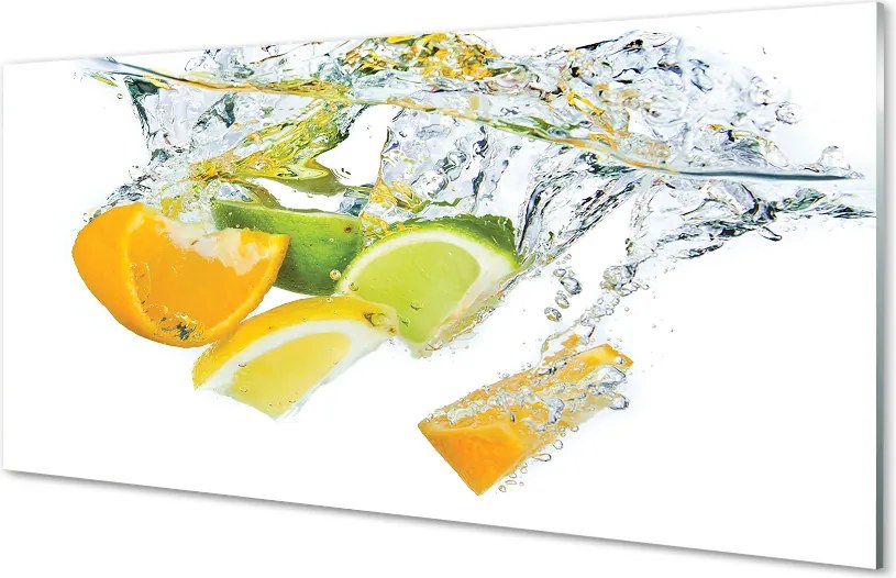 Szkło do Kuchni na Ścianę Orzeźwiające Cytrusy w Wodzie