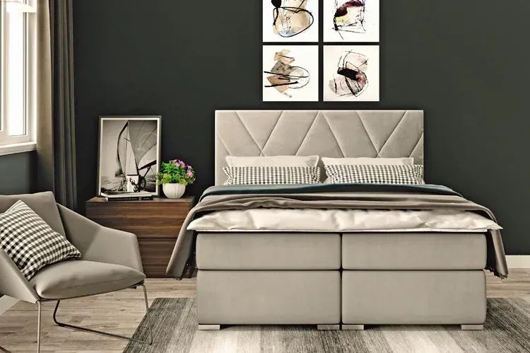 Pojedyncze łóżko boxspring Halaris 80x200 - 32 kolory